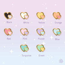 Load image into Gallery viewer, Double Hearts Mini Enamel Pin