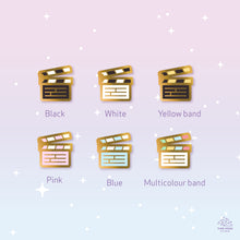Load image into Gallery viewer, Clapperboard Mini Enamel Pin