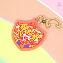 Load image into Gallery viewer, Love Shield Pink Frosted Acrylic Charm