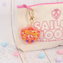 Load image into Gallery viewer, Love Shield Pink Frosted Acrylic Charm
