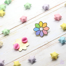 Load image into Gallery viewer, Pastel Rainbow Flower Enamel Pin