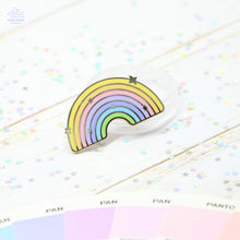 Load image into Gallery viewer, Pastel 7 stripes Rainbow Enamel Pin