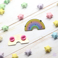 Load image into Gallery viewer, Pastel 7 stripes Rainbow Enamel Pin