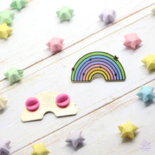 Load image into Gallery viewer, Pastel 7 stripes Rainbow Enamel Pin
