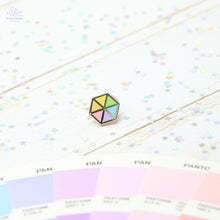 Load image into Gallery viewer, Pastel Rainbow Hexagon Mini Enamel Pin
