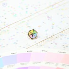 Load image into Gallery viewer, Pastel Rainbow Hexagon Mini Enamel Pin