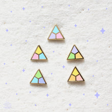 Load image into Gallery viewer, Pastel Triangle Mini Enamel Pin

