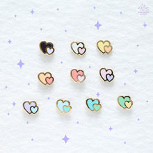 Load image into Gallery viewer, Double Hearts Mini Enamel Pin