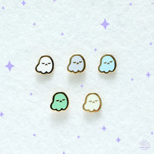 Load image into Gallery viewer, Grumpy Ghost Mini Enamel Pin