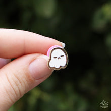Load image into Gallery viewer, Grumpy Ghost Mini Enamel Pin