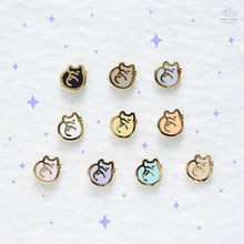 Load image into Gallery viewer, Sleepy Cat Mini Enamel Pin