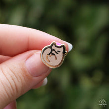 Load image into Gallery viewer, Sleepy Cat Mini Enamel Pin