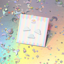 Load image into Gallery viewer, White Clouds - Set of 3 Tiny Dyed Enamel Pin