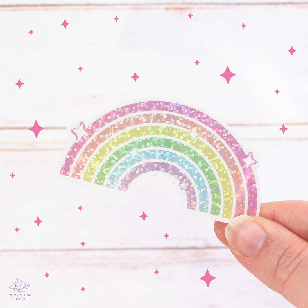 Rainbow Holographic Glitters Sticker