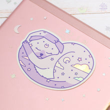 Load image into Gallery viewer, Dreaming Lavender Cat Holographic Sticker