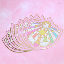 Load image into Gallery viewer, Star Shield Gold Glossy Sticker