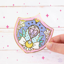 Load image into Gallery viewer, Crystal Shield Gold Glossy Sticker