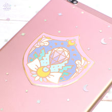 Load image into Gallery viewer, Crystal Shield Gold Glossy Sticker