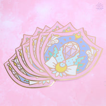 Load image into Gallery viewer, Crystal Shield Gold Glossy Sticker