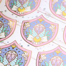 Load image into Gallery viewer, Crystal Shield Gold Glossy Sticker
