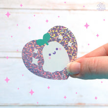 Load image into Gallery viewer, Heart Ghostie Glitter Sticker