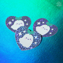 Load image into Gallery viewer, Heart Ghostie Glitter Sticker
