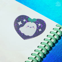 Load image into Gallery viewer, Heart Ghostie Glitter Sticker