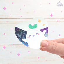 Load image into Gallery viewer, Demisexual Pride Ghostie Holographic Laminated Heart Sticker