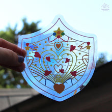Charger l'image dans la visionneuse de la galerie, Autocollant de fenêtre Suncatcher de bouclier d'amour