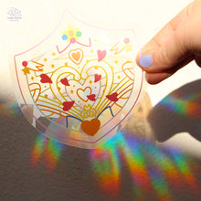 Charger l'image dans la visionneuse de la galerie, Autocollant de fenêtre Suncatcher de bouclier d'amour