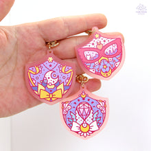 Load image into Gallery viewer, Princess Kaguya Shield Pink Frosted Acrylic Charm