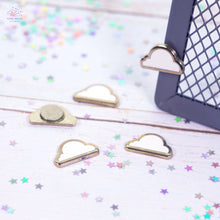 Load image into Gallery viewer, Mini Enamel Clouds Magnets - set of 4