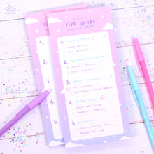 Load image into Gallery viewer, 'Five goals' notepad