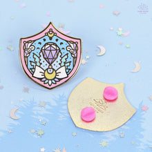 Load image into Gallery viewer, Crystal Shield Enamel Pin