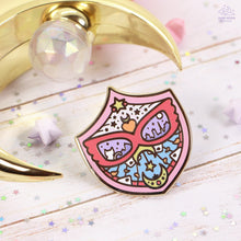 Load image into Gallery viewer, Red Mask Shield Enamel Pin