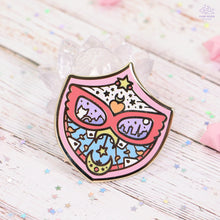 Load image into Gallery viewer, Red Mask Shield Enamel Pin