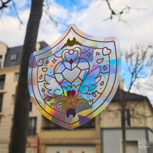 Charger l'image dans la visionneuse de la galerie, Autocollant de fenêtre de Suncatcher de bouclier de coeur