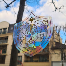 Load image into Gallery viewer, Crystal Shield Suncatcher Window Decal
