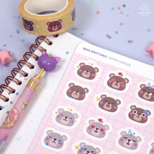 Load image into Gallery viewer, Bear Emotions Sticker Sheet