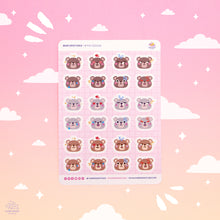 Load image into Gallery viewer, Bear Emotions Sticker Sheet
