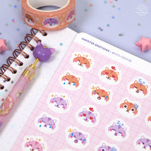 Load image into Gallery viewer, Hamster Emotions Sticker Sheet