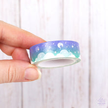 Load image into Gallery viewer, Dark Dream Washi Tape - Silver Holographic Foil