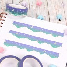Load image into Gallery viewer, Dark Dream Washi Tape - Silver Holographic Foil