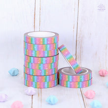 Load image into Gallery viewer, Rainbow Stripes Thin Washi Tape