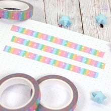 Load image into Gallery viewer, Rainbow Stripes Thin Washi Tape