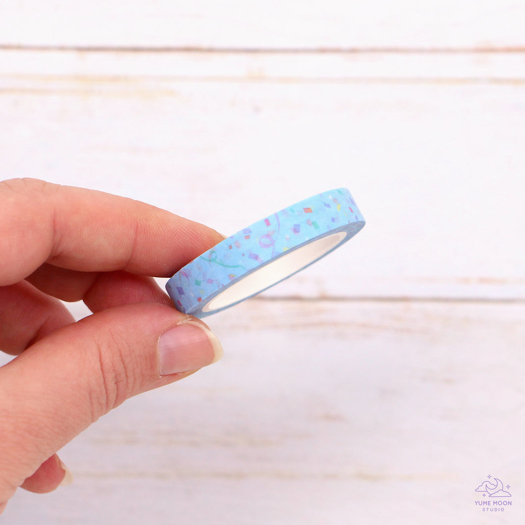 Blue Confetti Thin Washi Tape