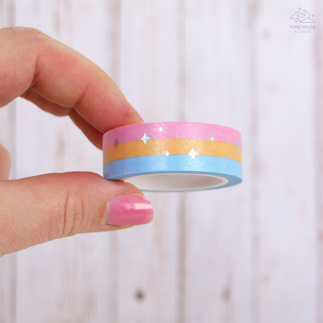 Pansexual/Pan Pride Foil Washi Tape