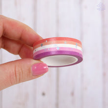 Load image into Gallery viewer, Lesbian Pride Foil Washi Tape
