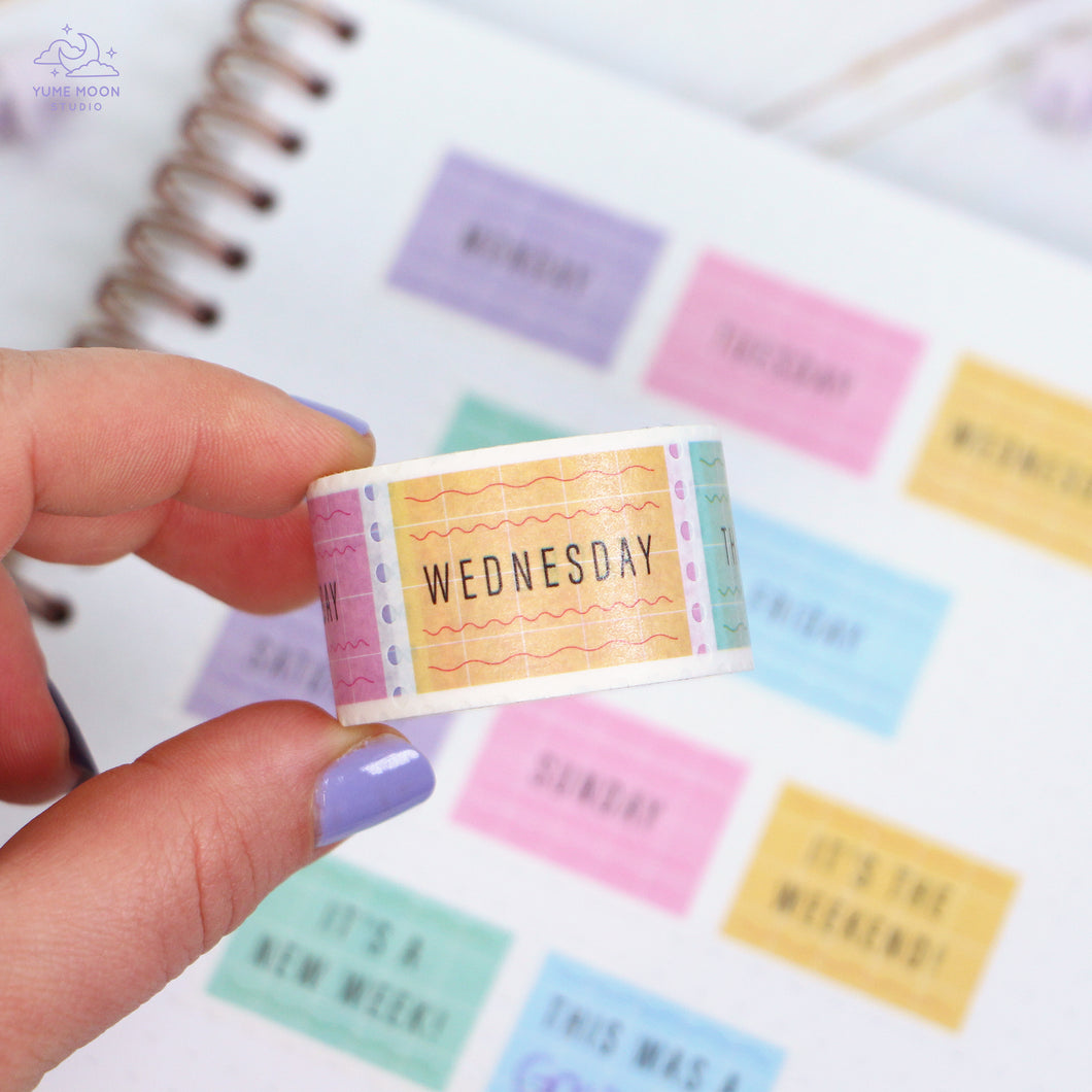 Weekdays Stamps Washi Tape