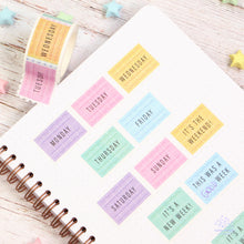 Load image into Gallery viewer, Weekdays Stamps Washi Tape